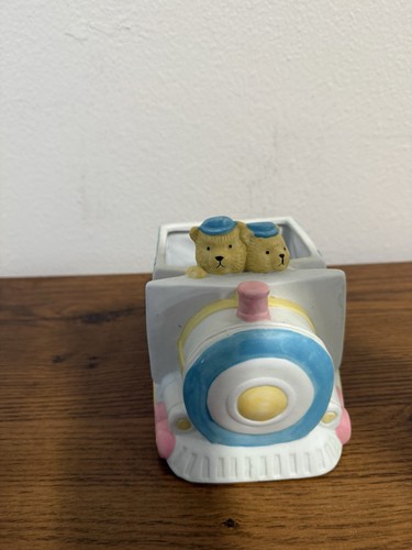 Ceramic teddy bear train - teddy,