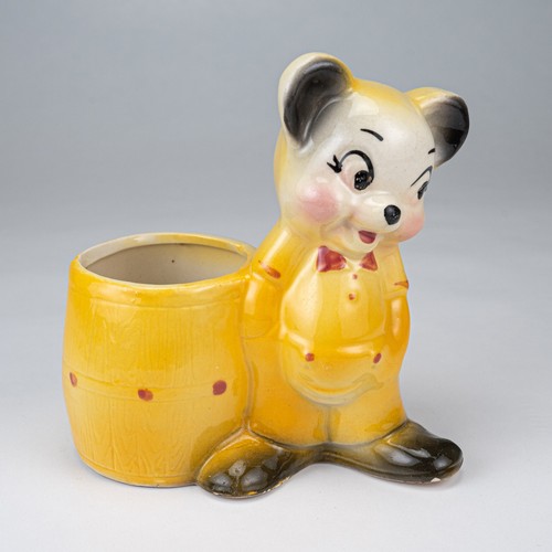 Vintage ceramic bear barrel - ceramic,