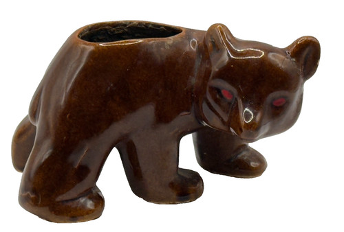 Vintage ceramic brown bear - ceramic,